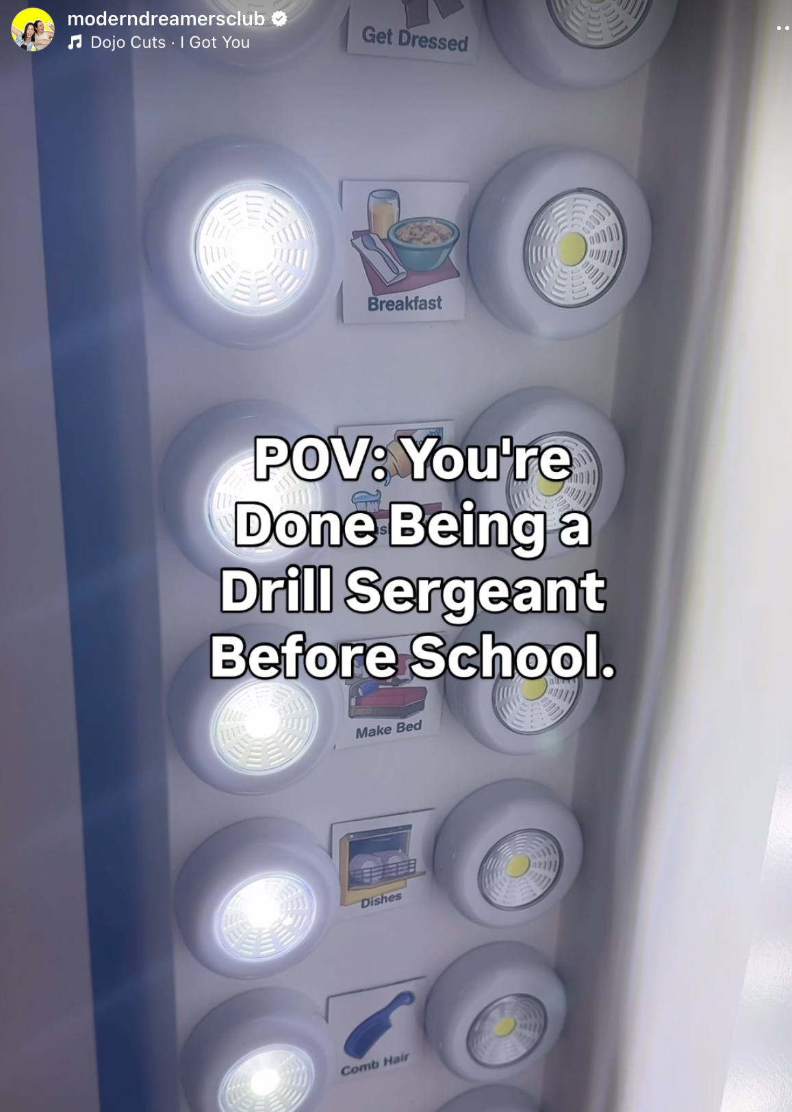 Touch Light Routine Chart